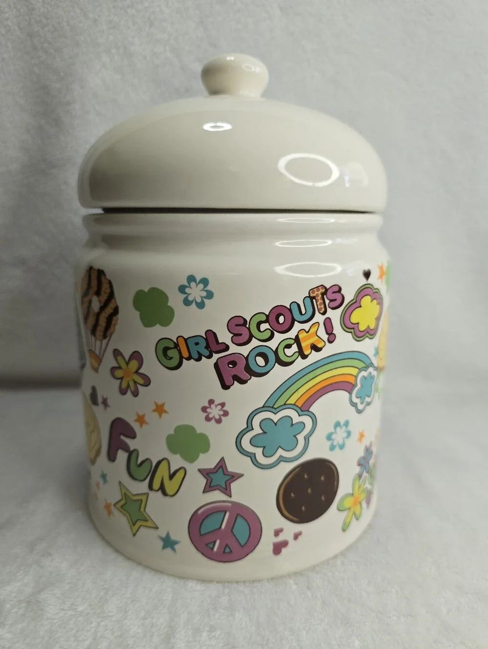 Girl Scouts Retro 'It's Cookie Time' Ceramic Cookie Jar